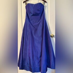 Y2K VINTAGE PROM Jessica McClintock GUNNE SAX 9/10 Blue Shimmer Rhinestone Dress